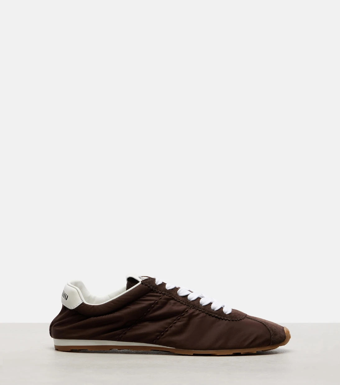 Miu Miu - Plume suede-trimmed sneakers