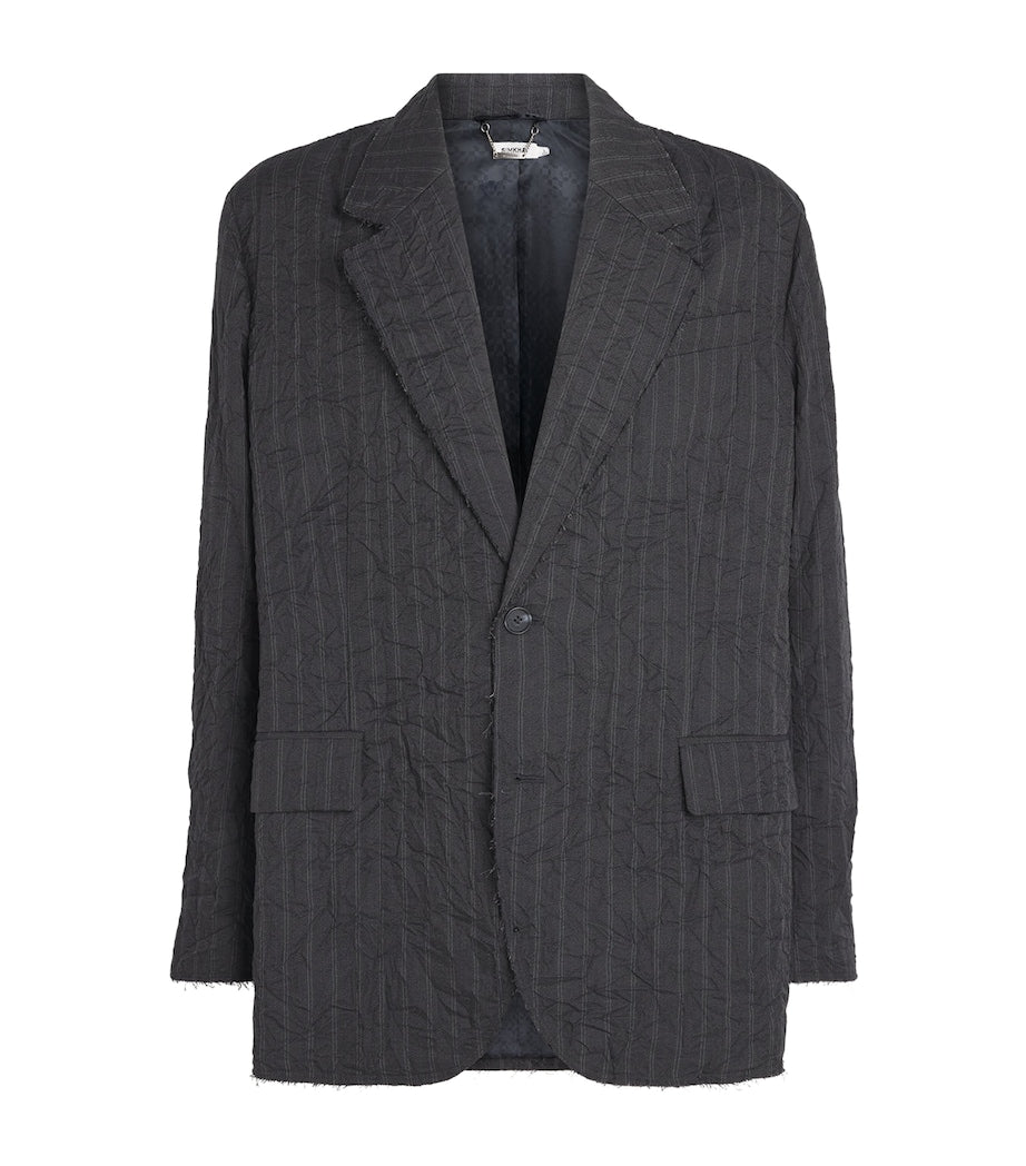 Crinkled Pinstripe Suit