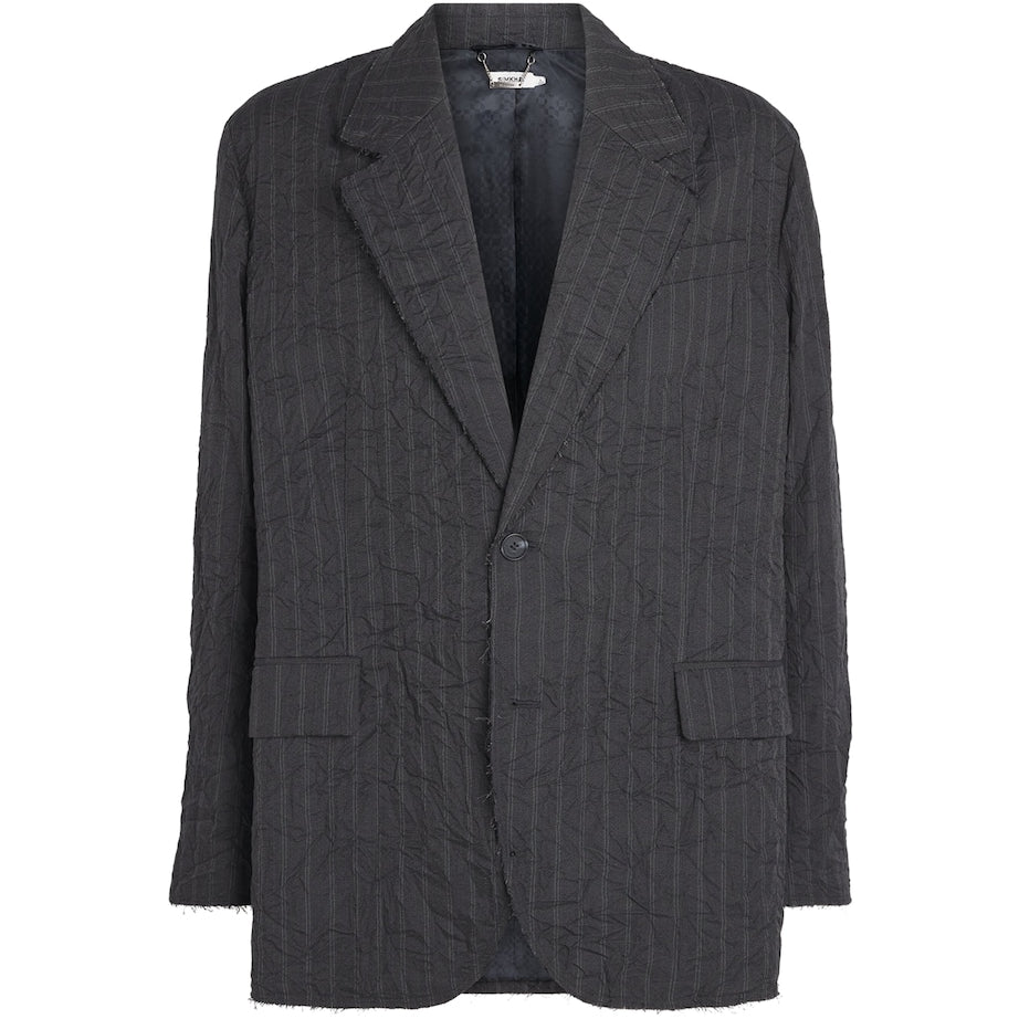 Crinkled Pinstripe Suit