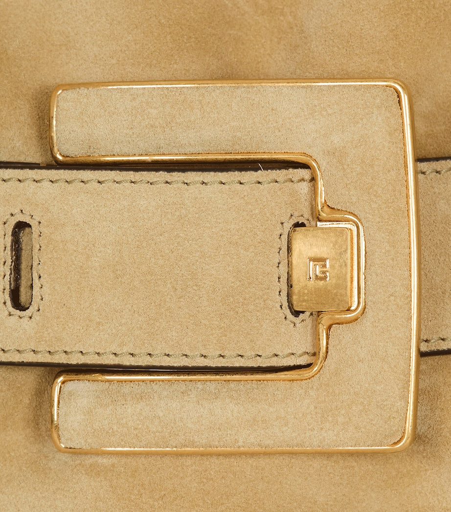 Balmain Small Suede Anthem Shoulder Bag