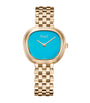 Piaget Rose Gold and Turquoise Sixtie Watch 29mm