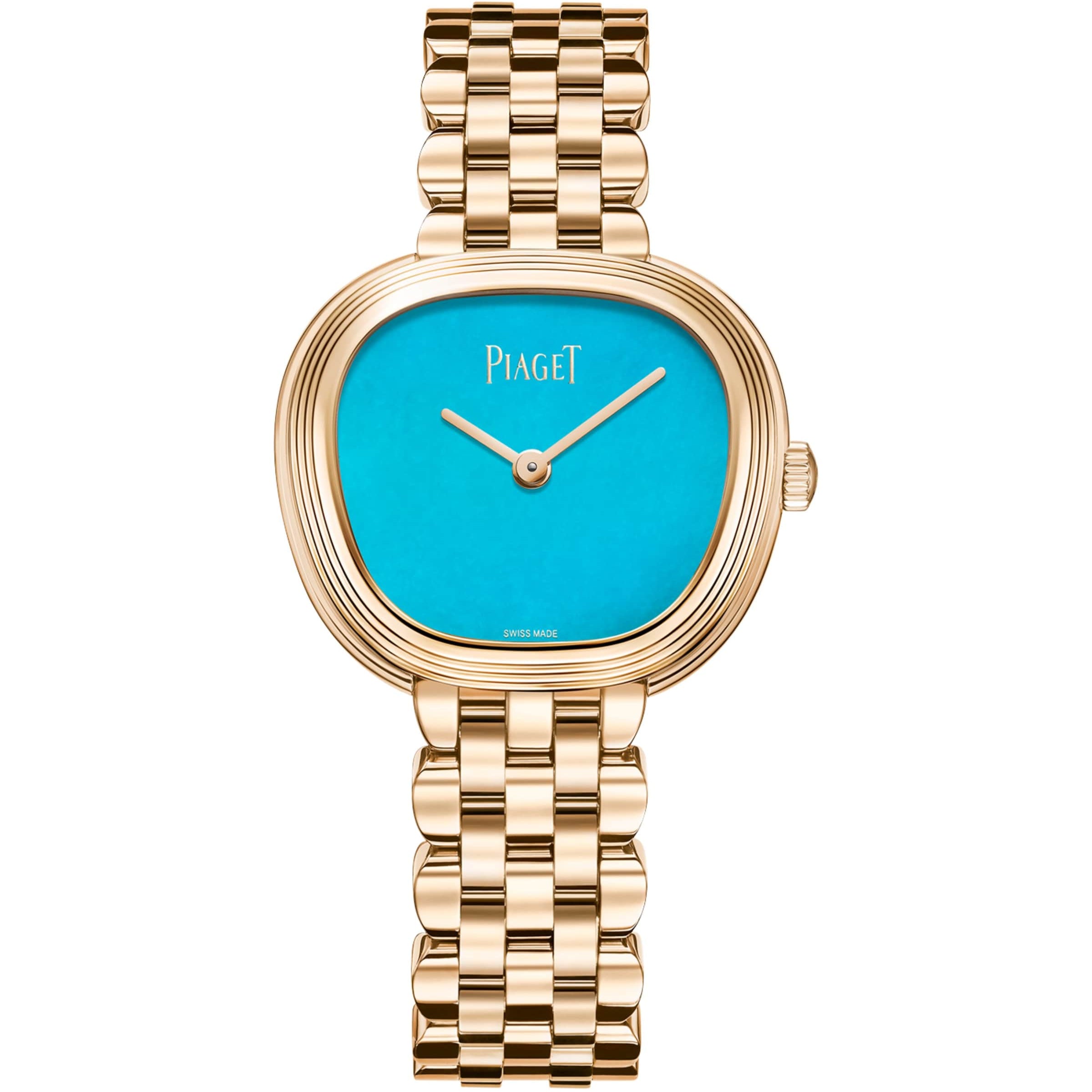 Piaget Rose Gold and Turquoise Sixtie Watch 29mm