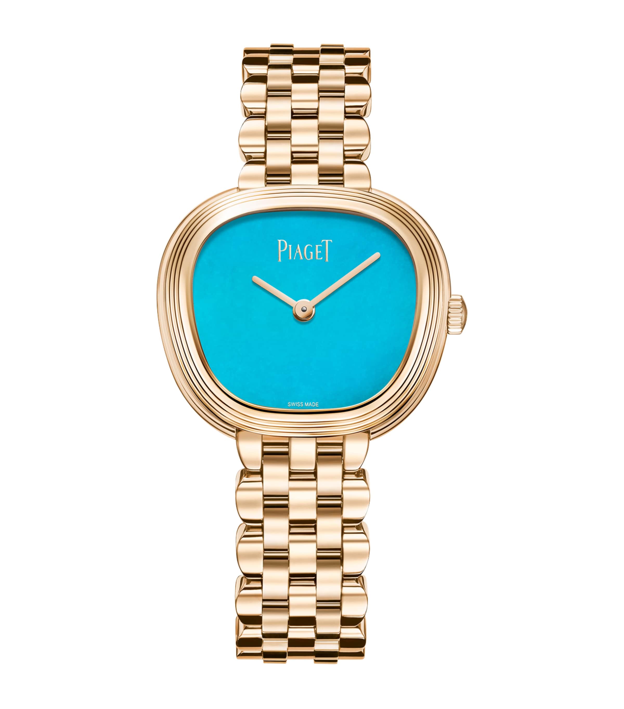 Piaget Rose Gold and Turquoise Sixtie Watch 29mm