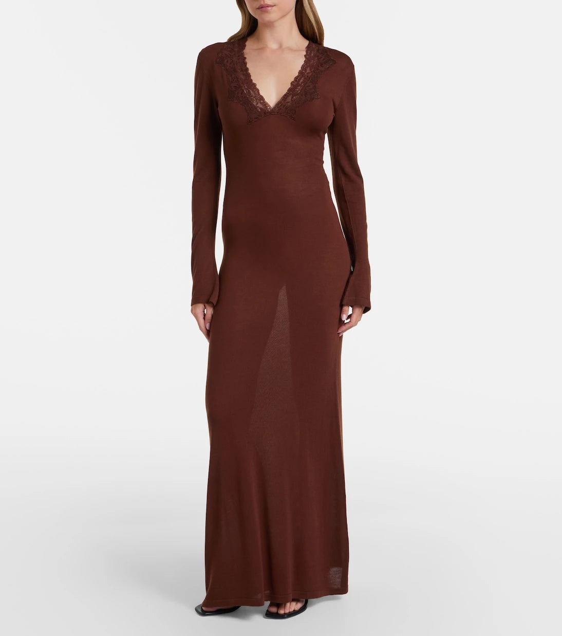 Aya Muse - Lace-trimmed maxi dress