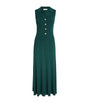Sandro Paris Green Cable Knit Polo Maxi Dress