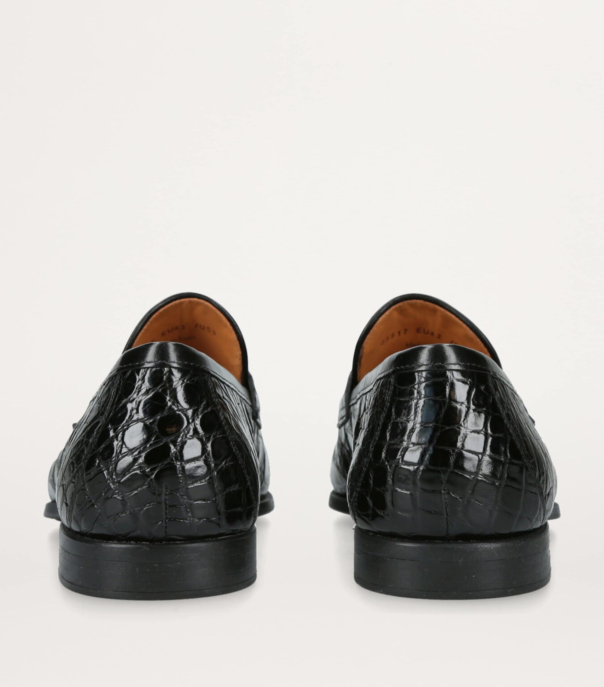 Crocodile Leather Penny Loafers