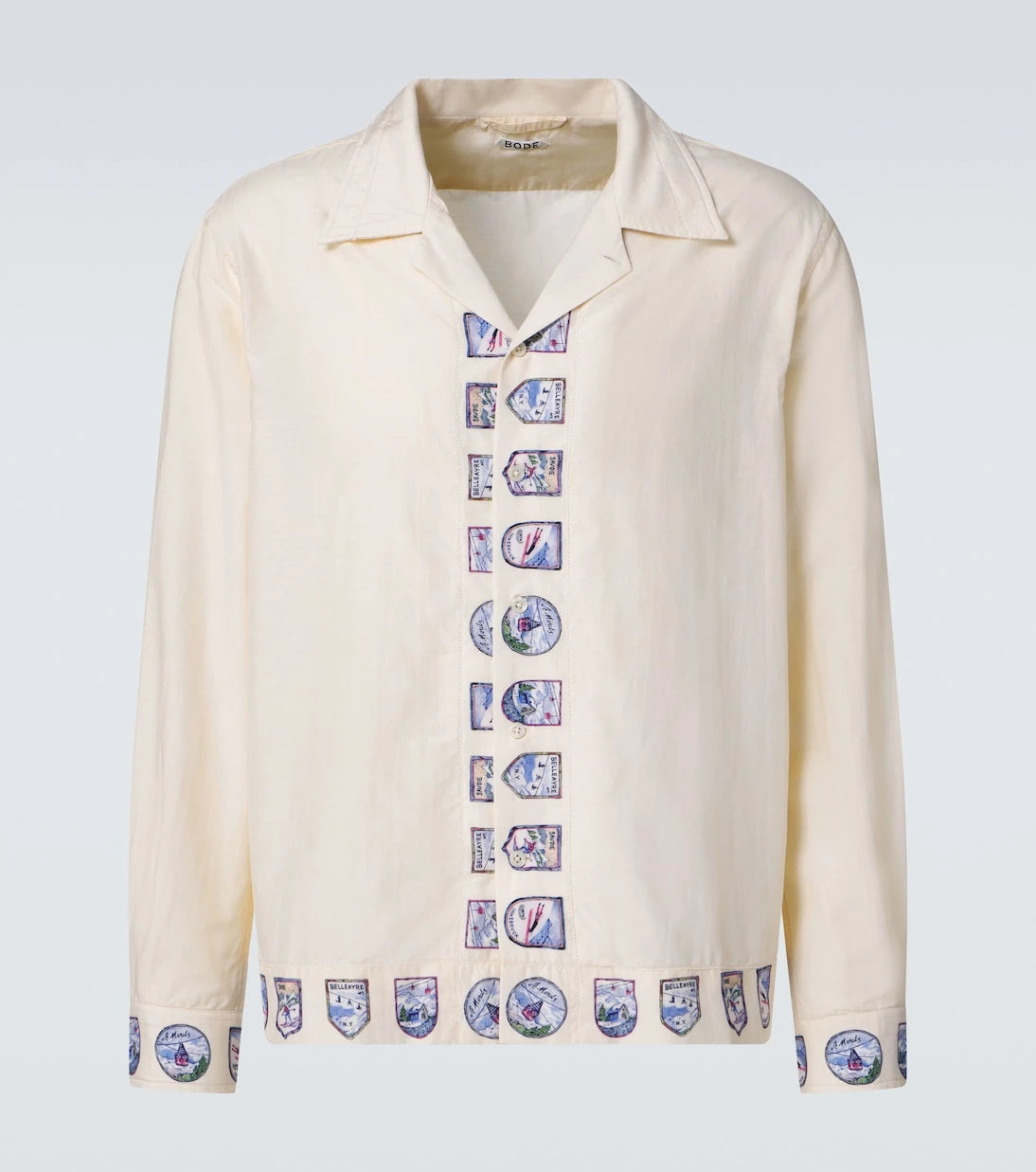 Bode - Ski Season printed cotton and silk shirt