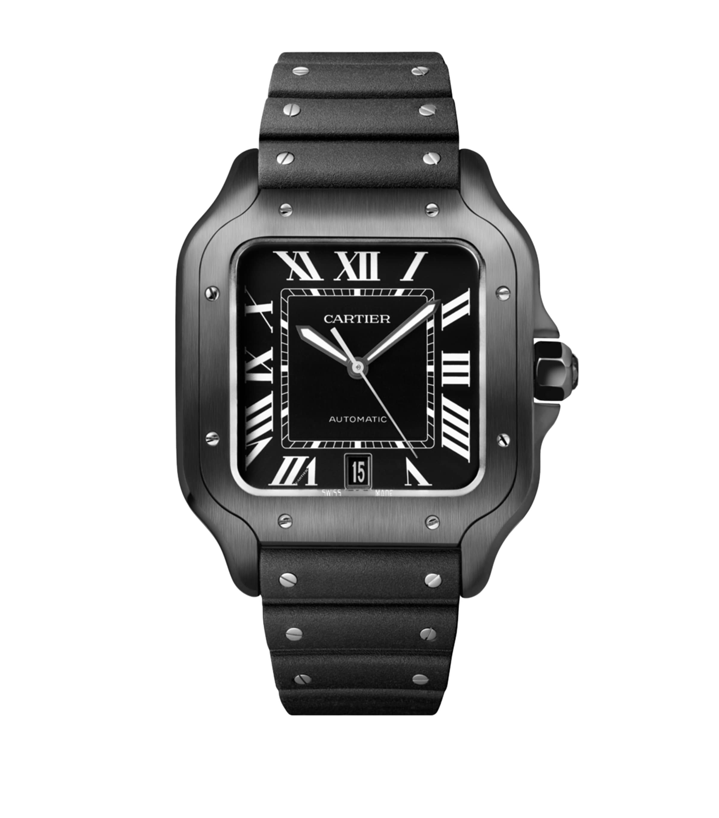 Stainless Steel Santos de Cartier Watch 39.8mm