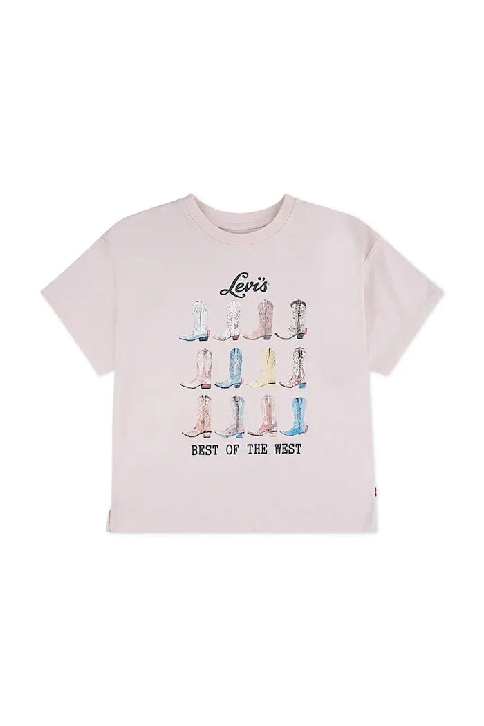 Детска тениска Levi's BOOTS OVERSIZED SS TEE