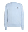AMI Paris Blue Cotton Logo Sweatshirt