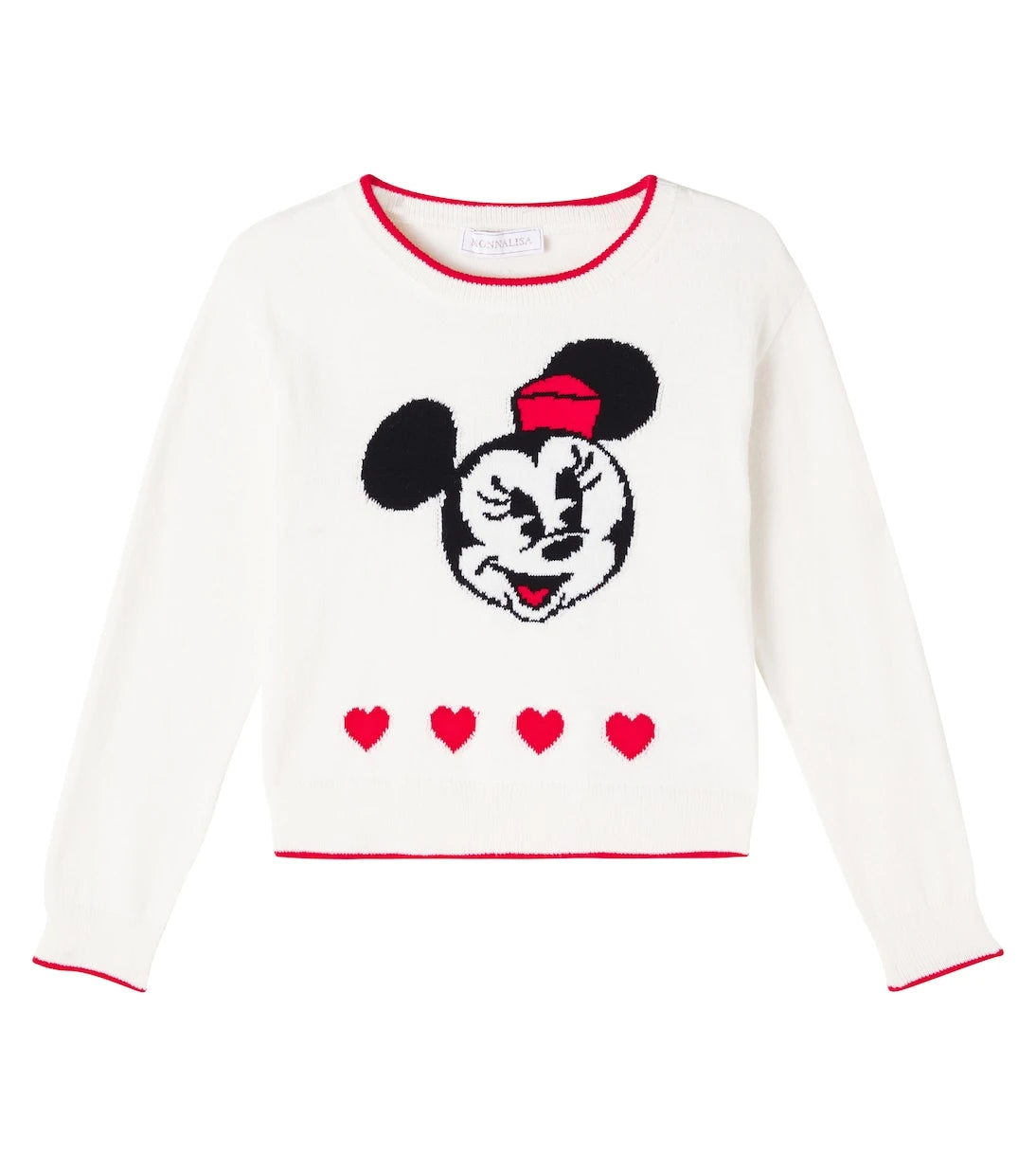 Monnalisa - Intarsia cotton and wool sweater