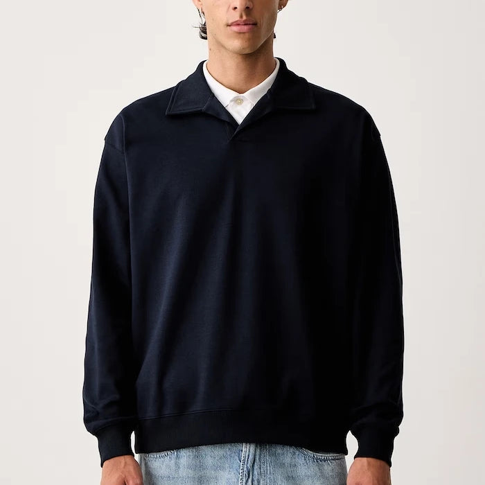 Pamuk ve elastan karışımlı erkek sweatshirt