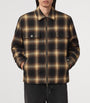 AllSaints Brown Organic Cotton Check Mathers Jacket