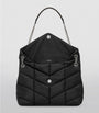 Saint Laurent Black Medium Loulou Puffer Matelassé Shoulder Bag