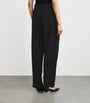 Toteme Black Double-Pleat Straight Trousers