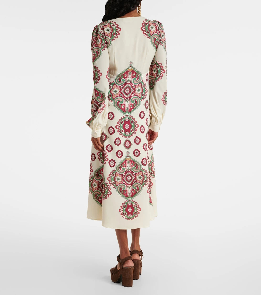 Etro - فستان ميدي بنقشة البيزلي