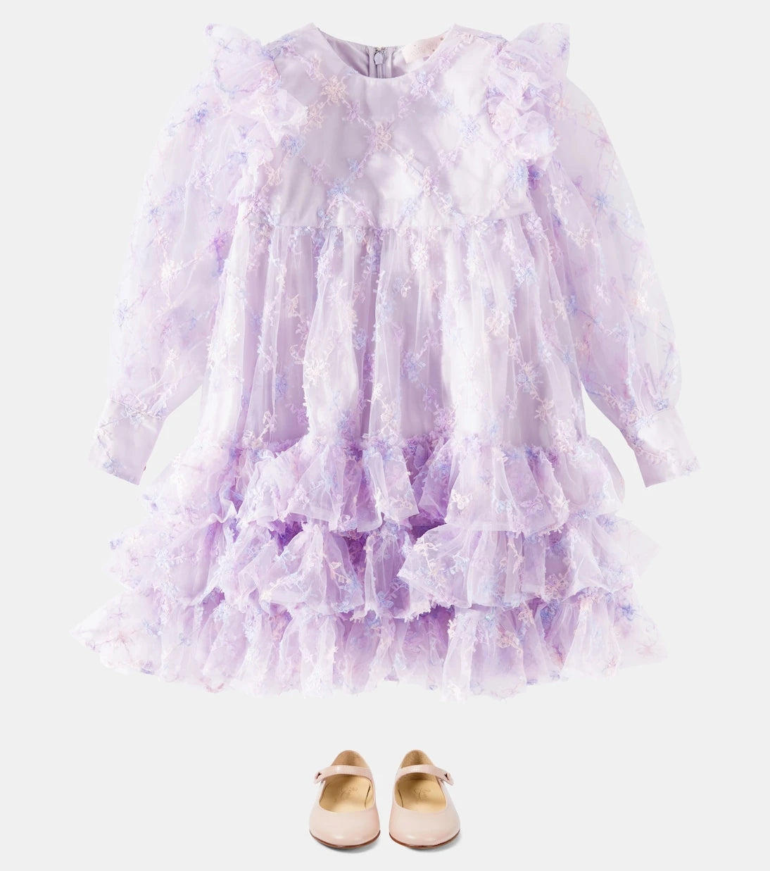 Tutu Du Monde - Broderie ruffled tulle dress