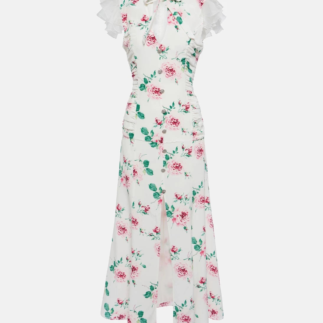 Alessandra Rich - Floral silk midi dress