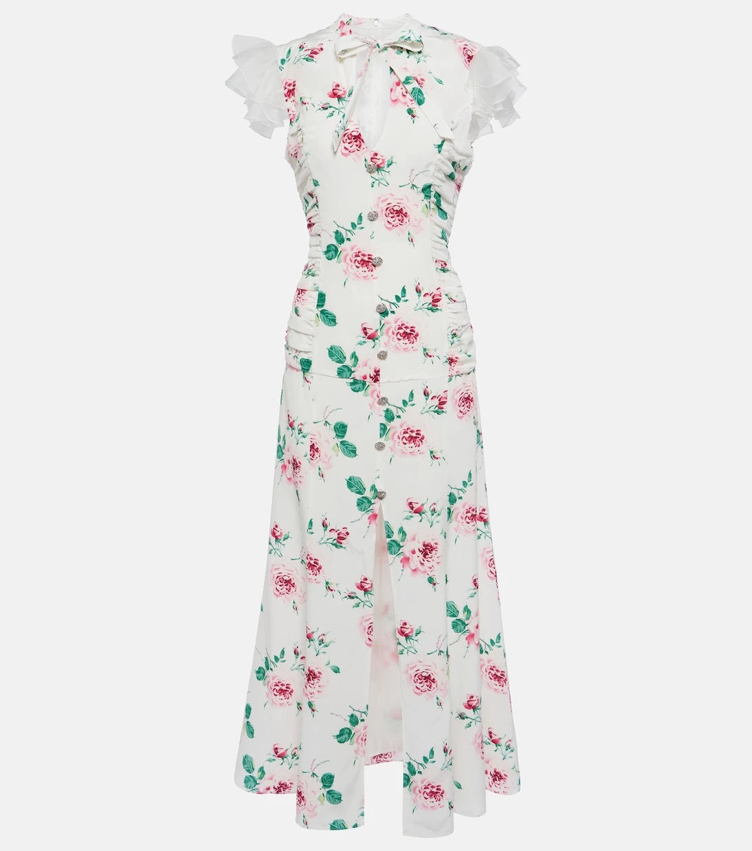 Alessandra Rich - Floral silk midi dress