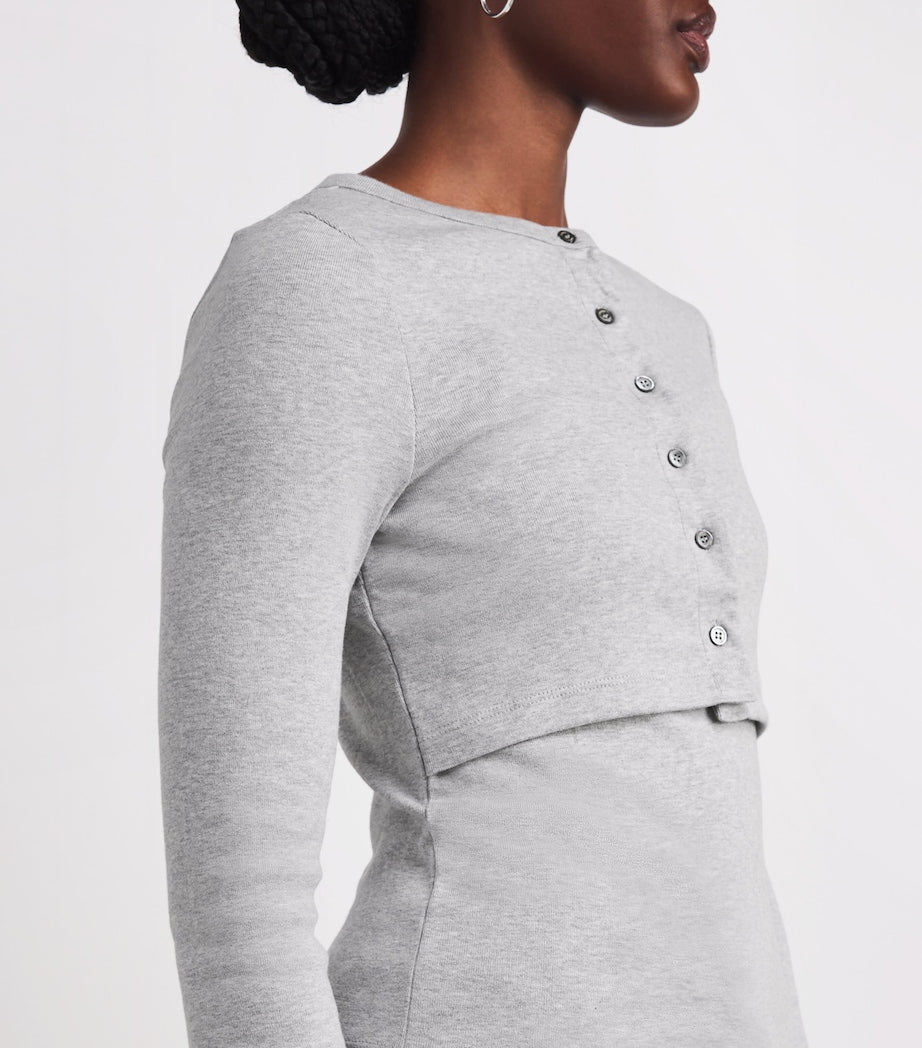 Claudie Pierlot Grey Cotton Layered Cardigan