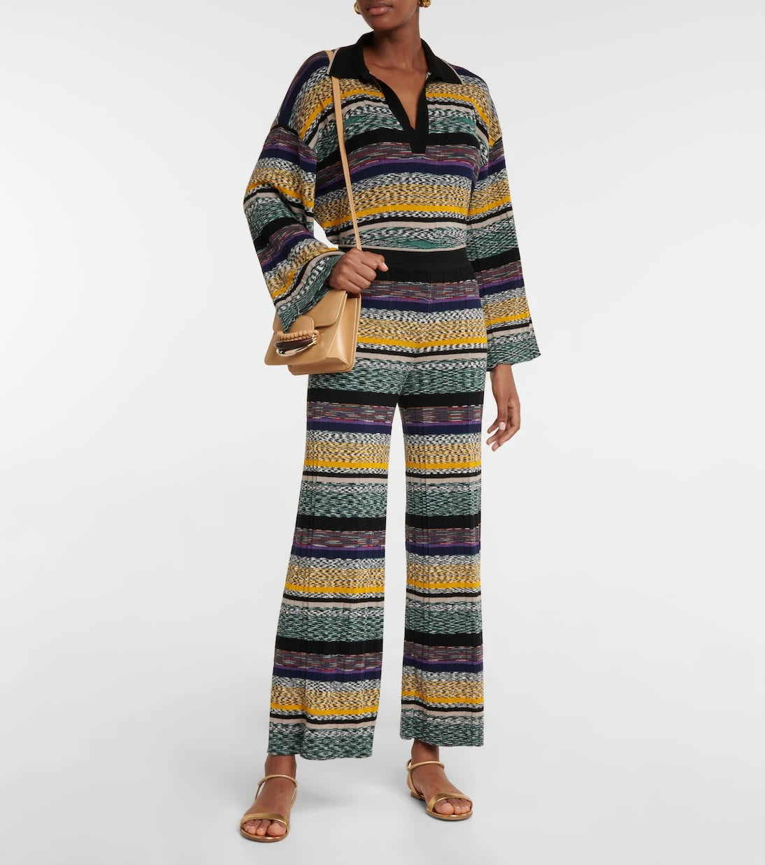 Missoni - Mélange wool-blend polo shirt