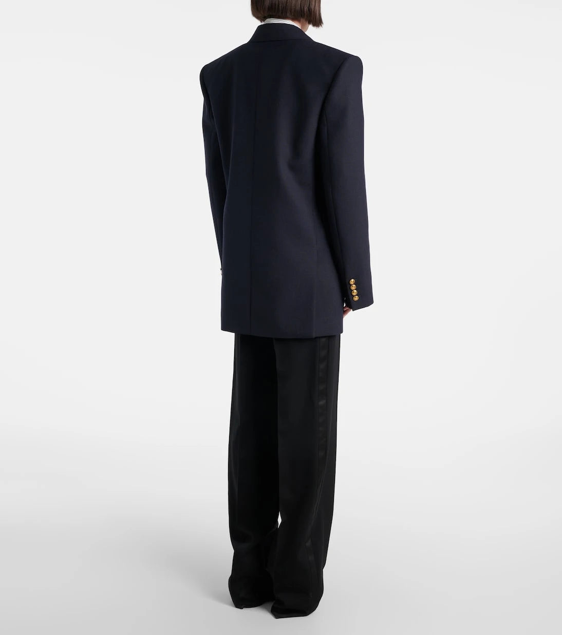 Saint Laurent - Double-breasted wool chiné blazer