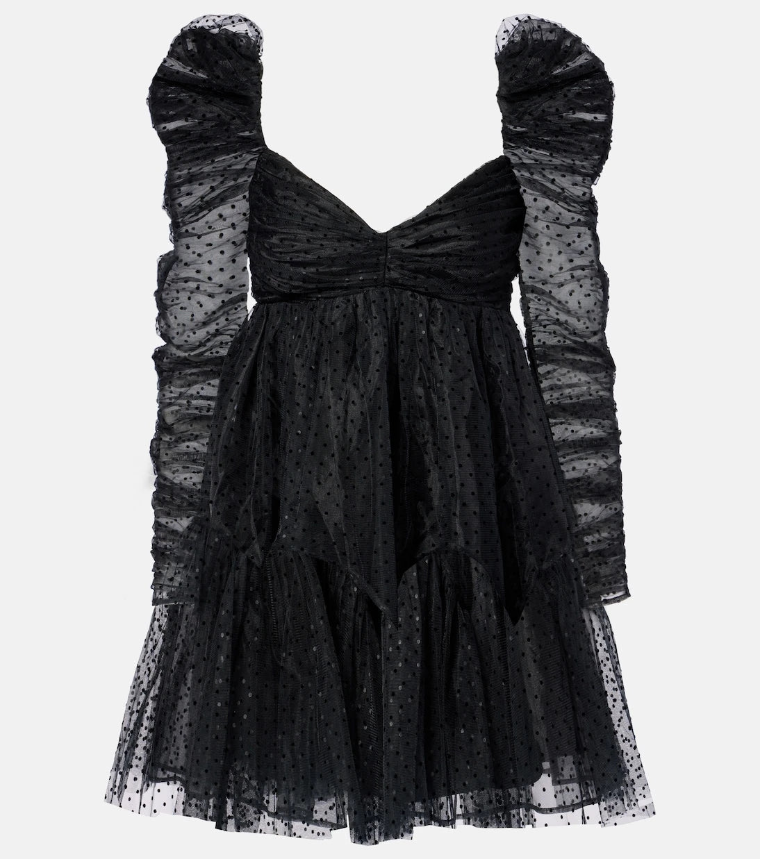 Zimmermann - Point d'esprit ruched tulle minidress