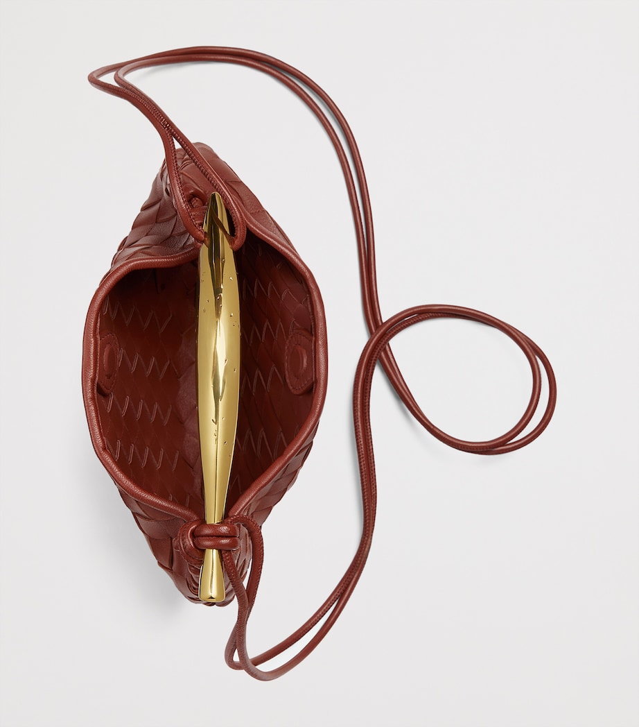 Brown Baby Leather Sardine Cross-Body Bag