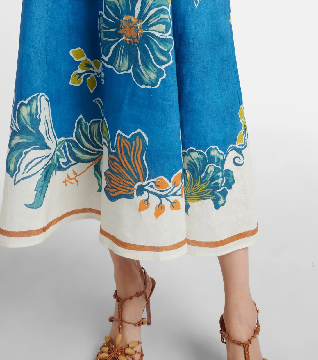 Alémais - Luda floral linen midi dress
