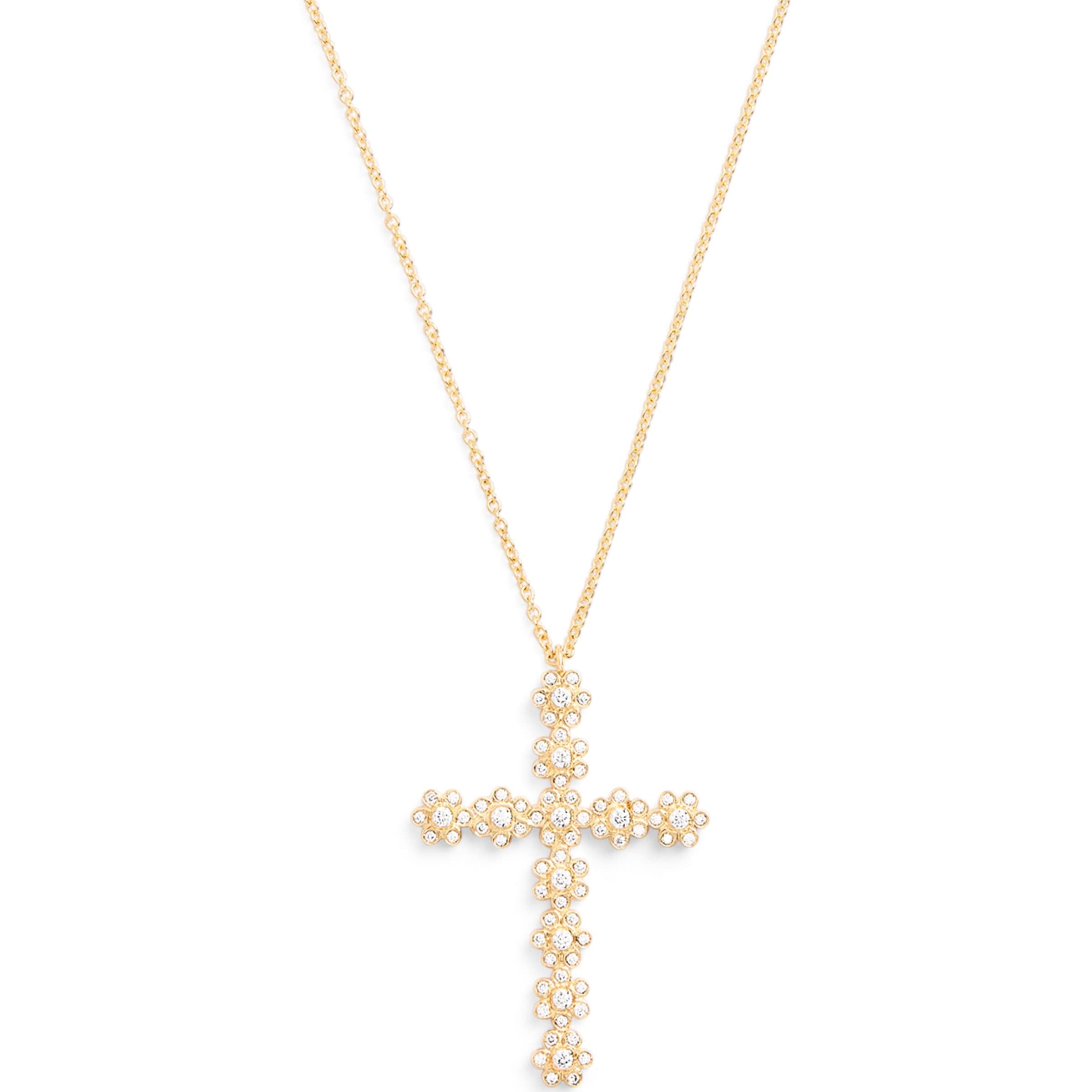 Sophie Bille Brahe Yellow Gold and Diamond Fleur de Pernille Necklace