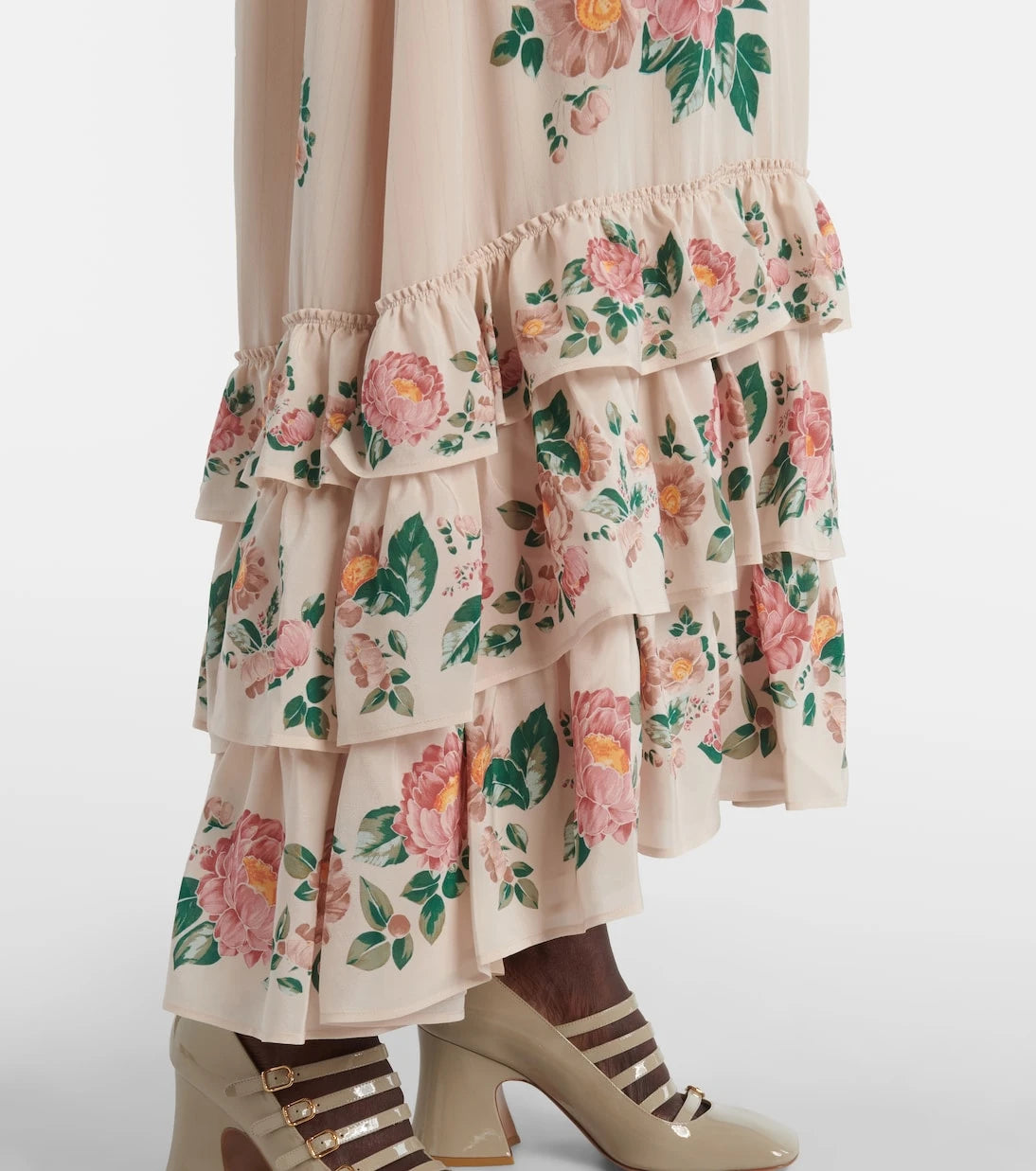 Chloé - Floral silk crêpe de chine maxi dress