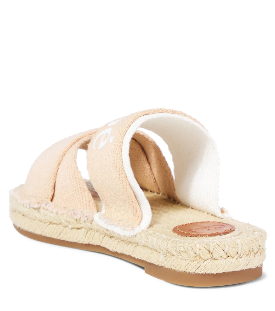 Chloé Kids - Logo canvas espadrille slides