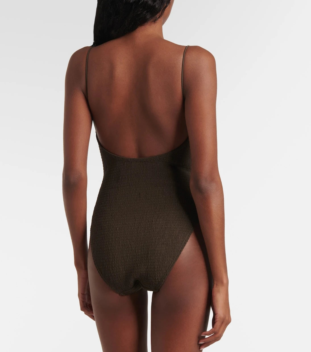 Toteme - Shirred jersey swimsuit