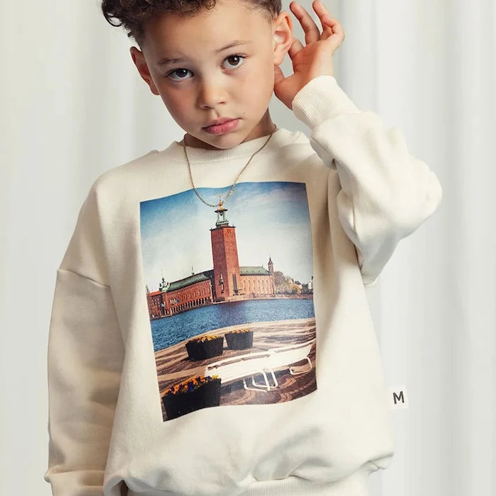 Mini Rodini City hall Çocuk Pamuklu Sweatshirt