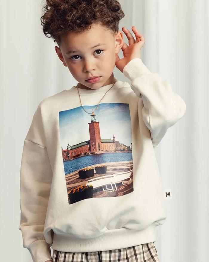 Mini Rodini City hall Çocuk Pamuklu Sweatshirt