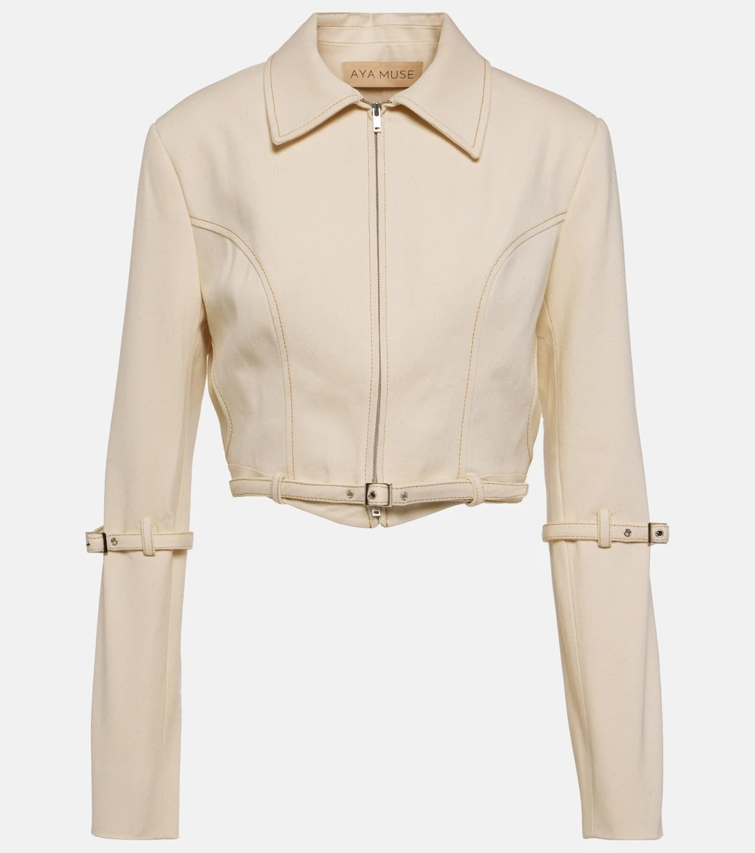Aya Muse - Tuxis cropped denim jacket