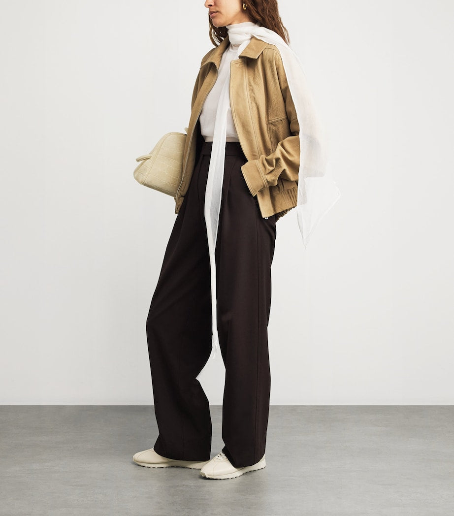 Ivory Silk Wisp Tie Blouse