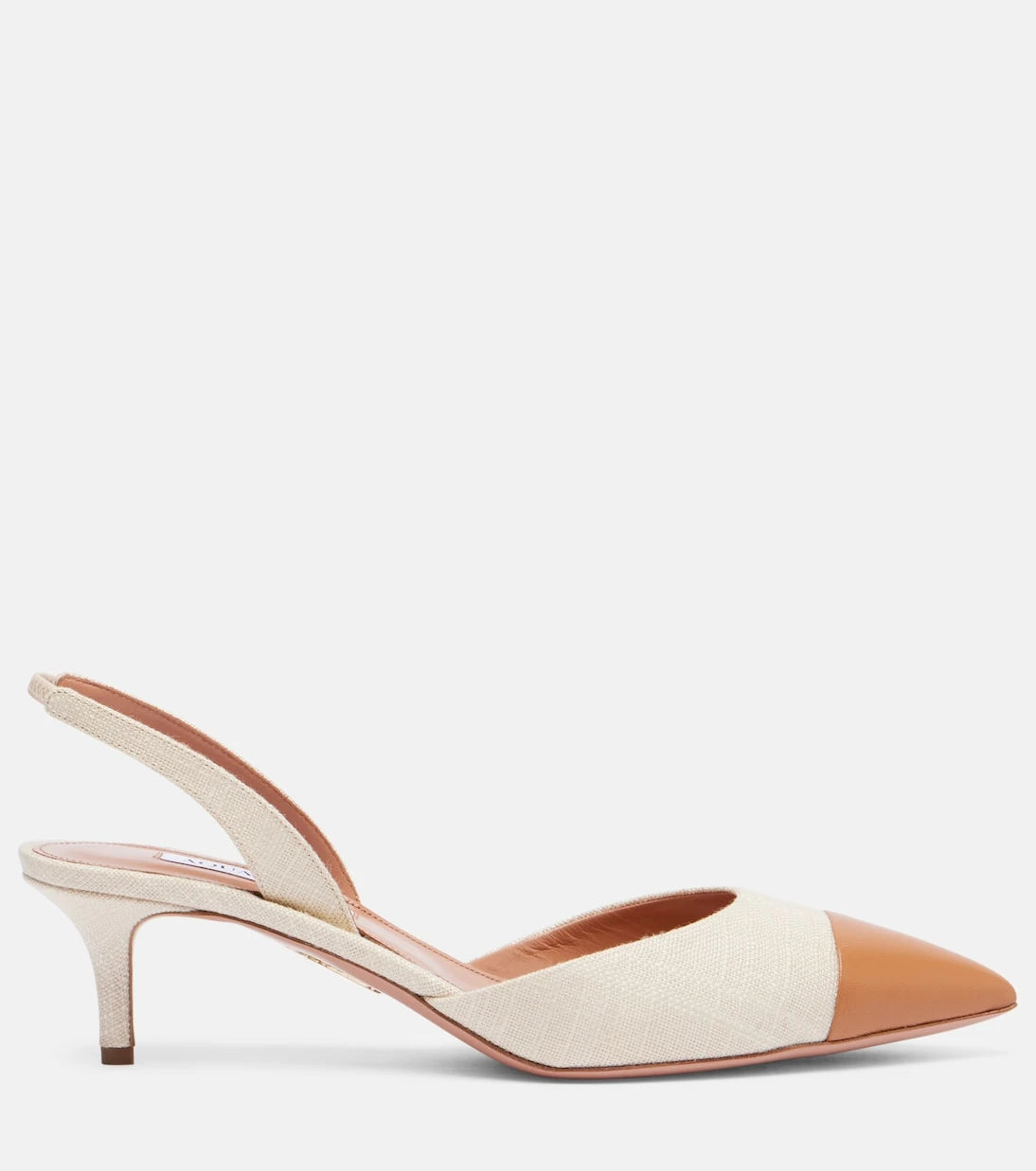 Aquazzura - Milanese 50 leather slingback pumps