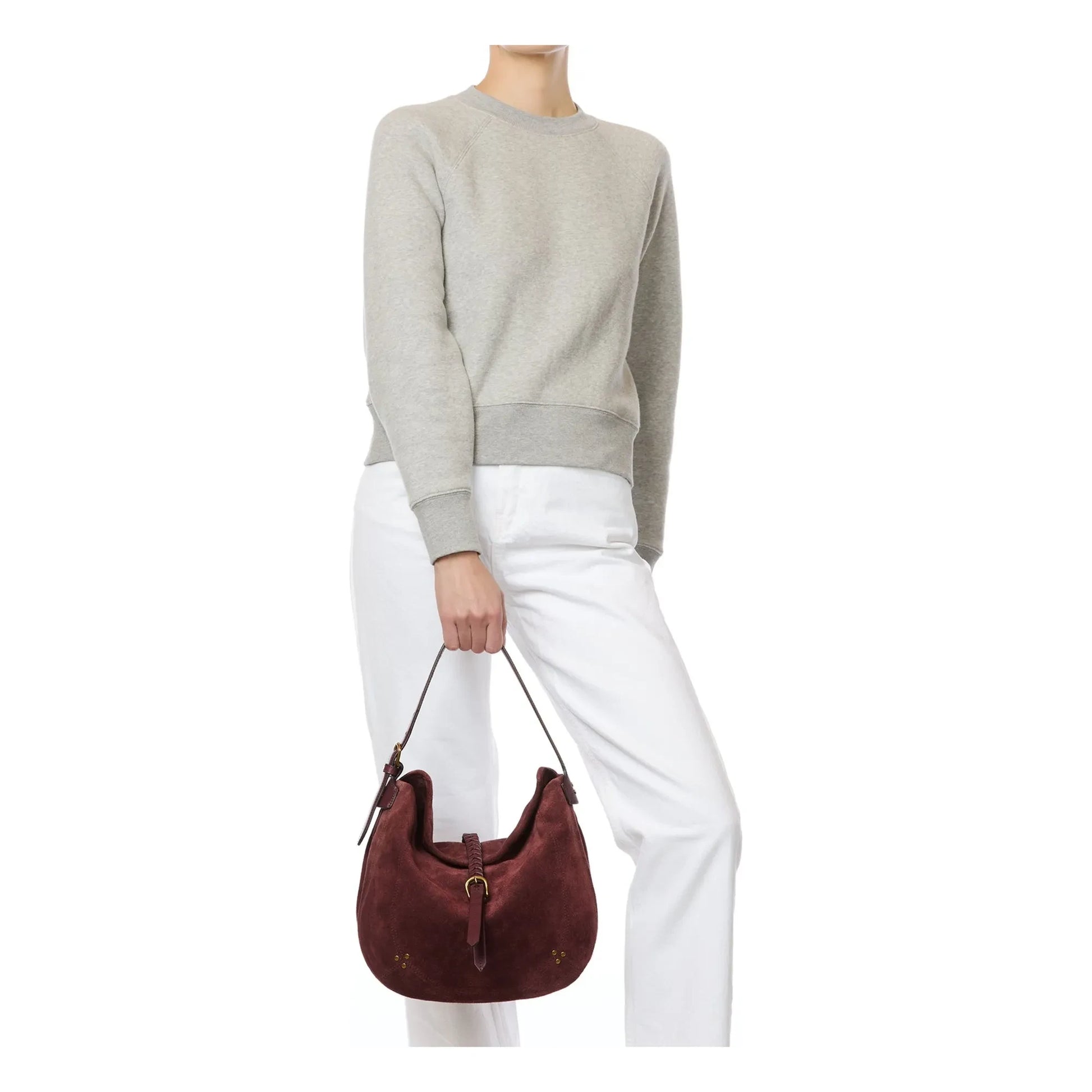 Jérôme Dreyfuss - Bag Luis Velvet crust | Dark red