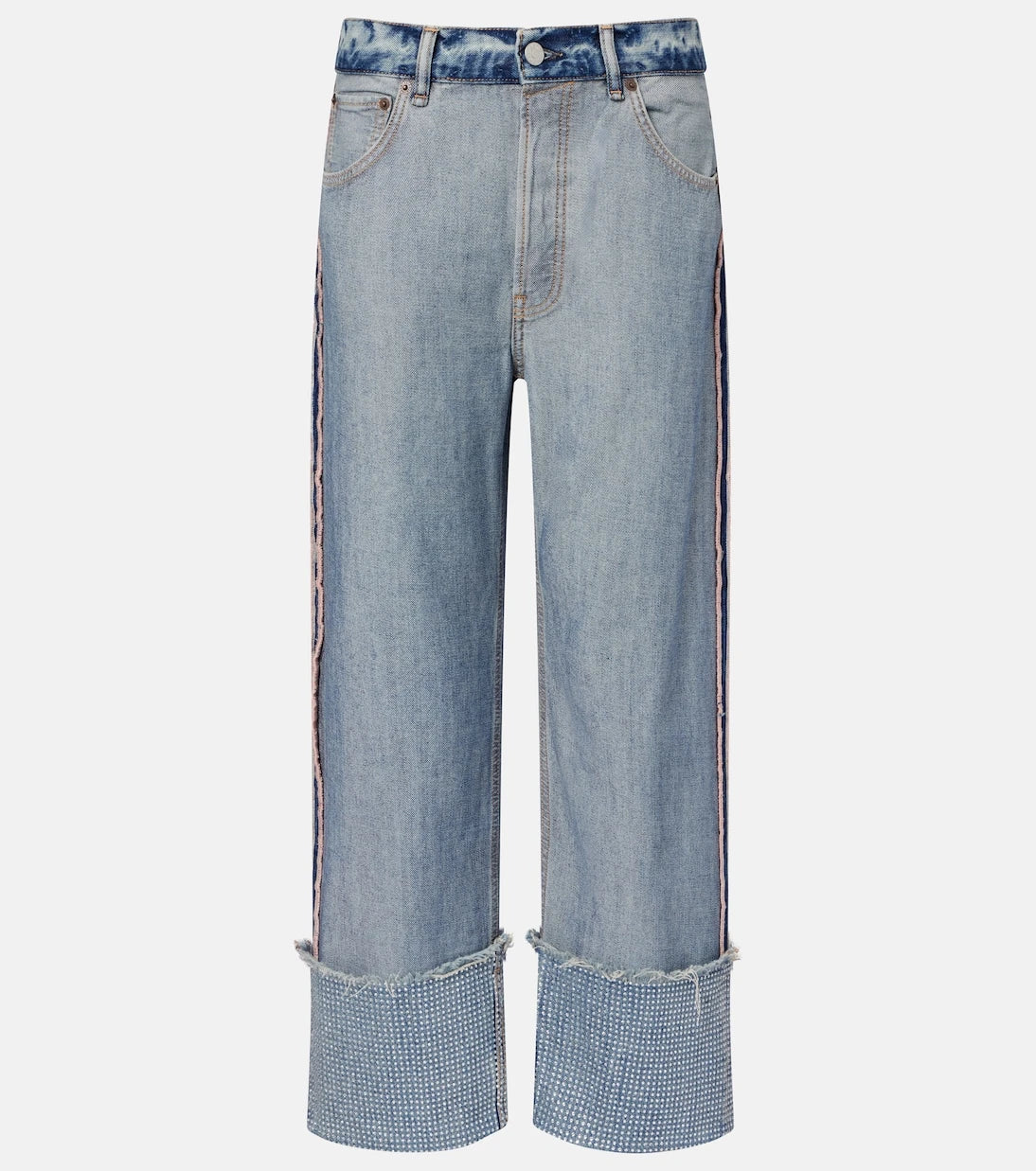 Acne Studios - Deconstructed embellished straight jeans