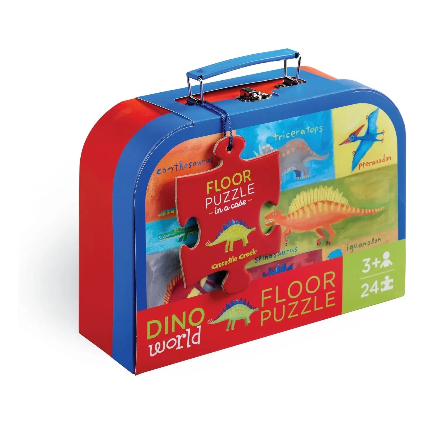 Crocodile Creek - Dinosaur puzzle and case - 24 pieces