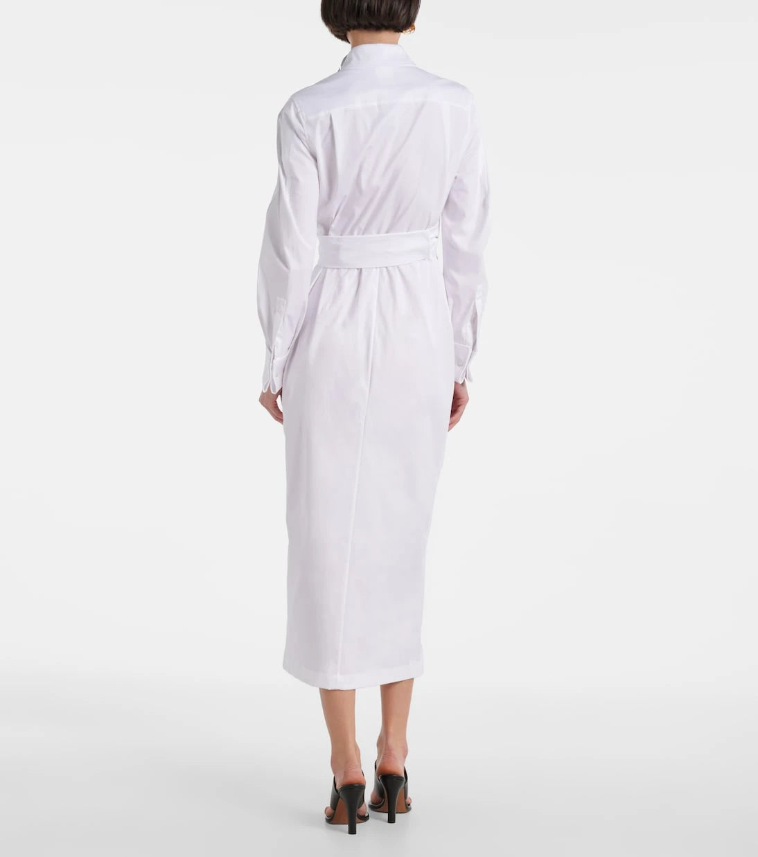 Max Mara - Cotton-blend twill wrap dress