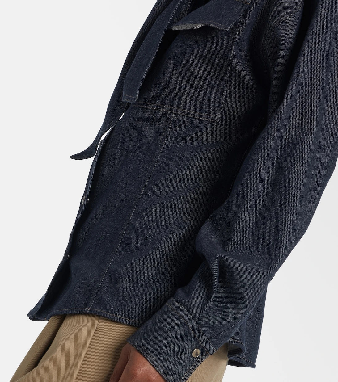 Brunello Cucinelli - Bow-tie cotton blouse