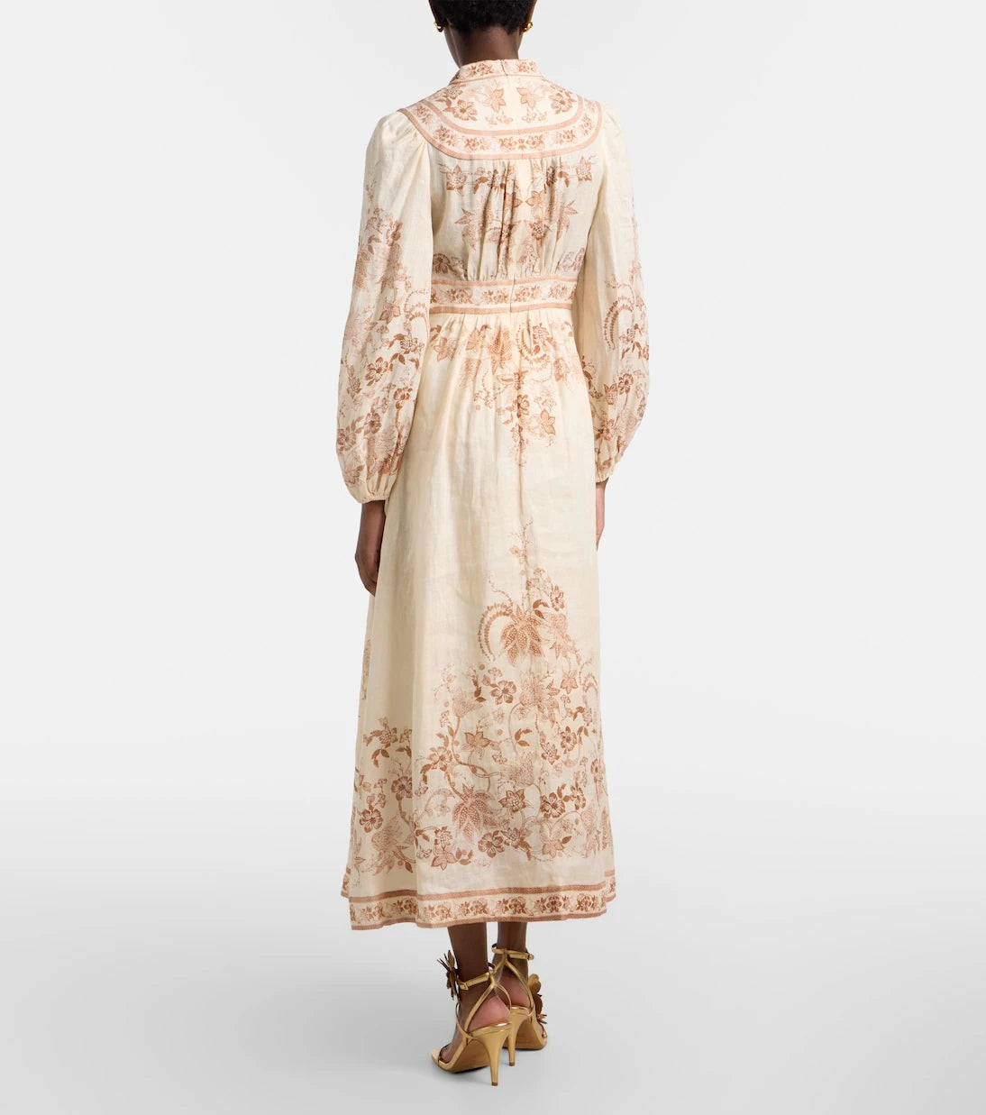Zimmermann - Indra floral linen midi dress