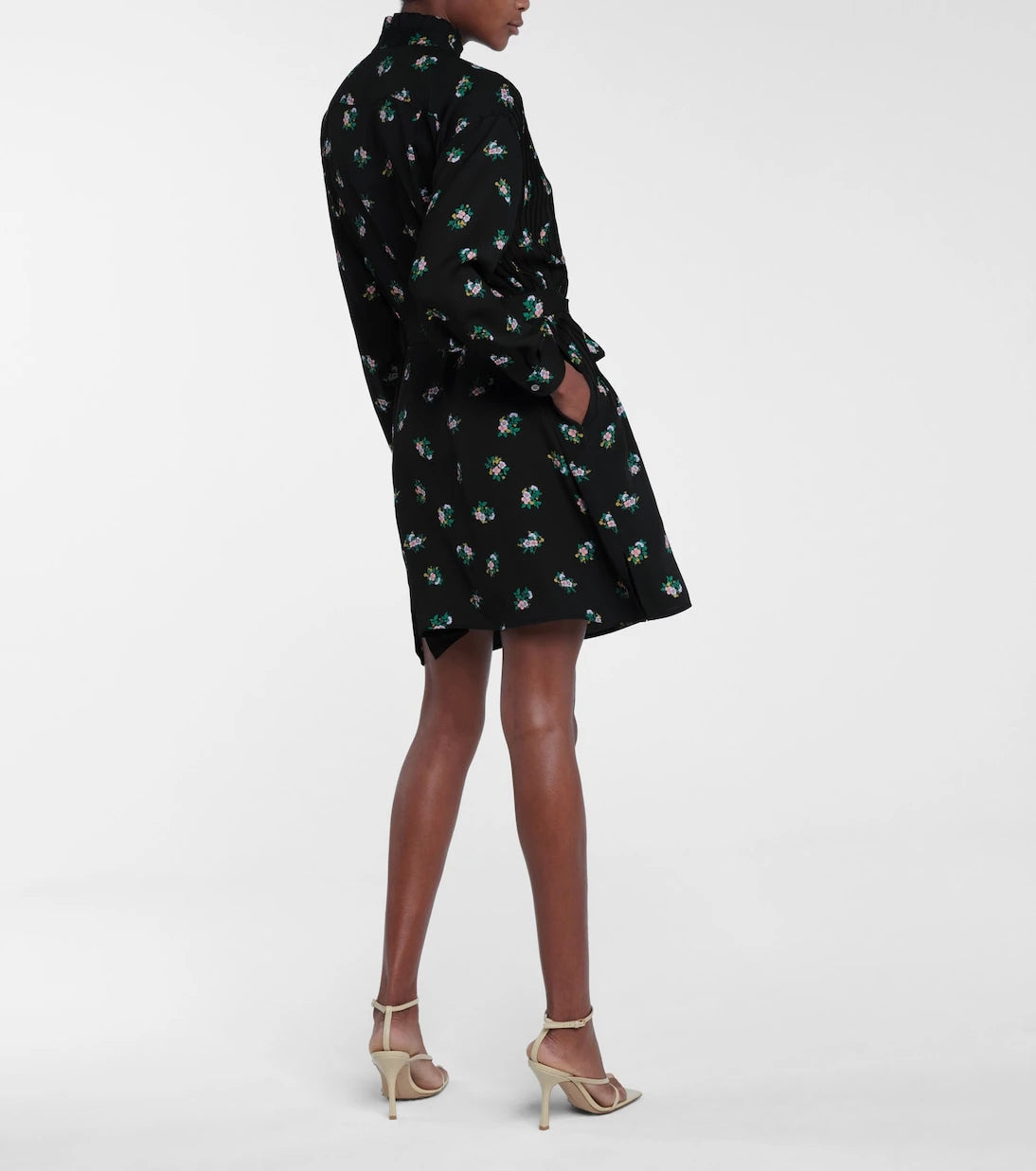 Tory Burch - Cora floral pleated shirt dress