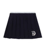 Virgin Wool-Cotton Logo Pleated Skirt (8-12 Years)