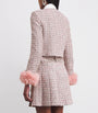 Self-Portrait Pink Bouclé Fur-Trim Jacket