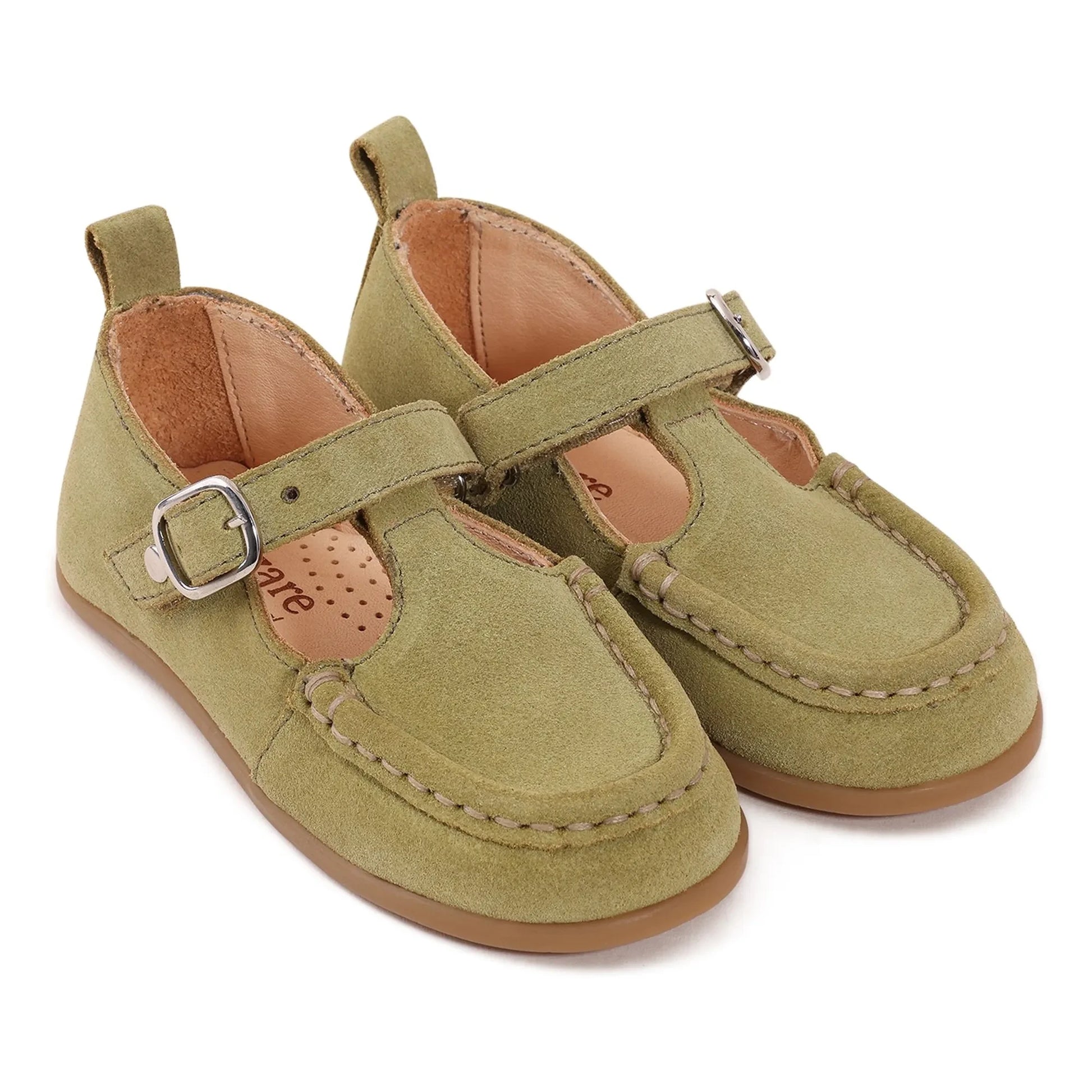 Lazare - Babies Olive Suede | Almond green