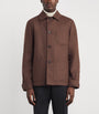 Brown Wool-Silk Overshirt
