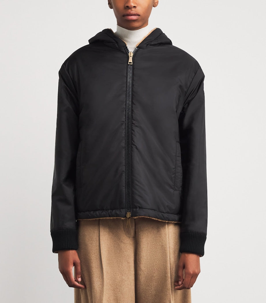 Moncler Yellow Reversible Teddy Padded Hoodie